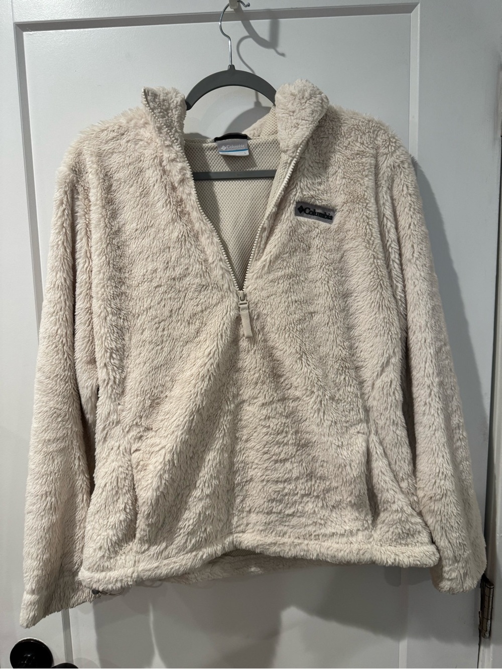 Columbia Cream Textured Fleece Pullover